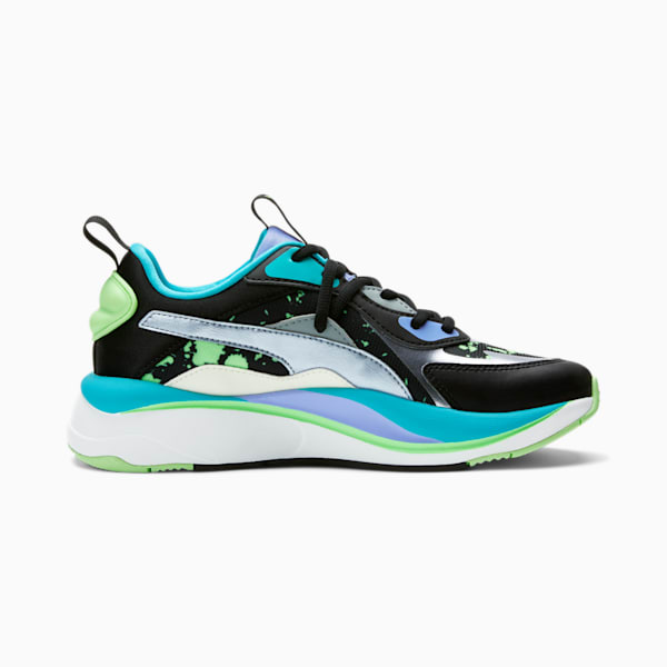 RS-Curve GID Women's Sneakers, Black-Silver-Elektro Green, extralarge