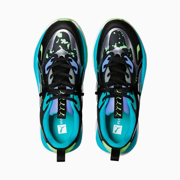 RS-Curve GID Women's Sneakers, Black-Silver-Elektro Green, extralarge