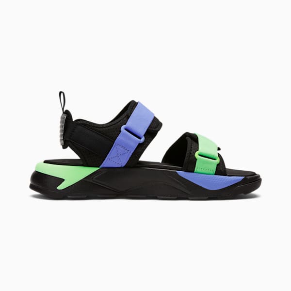 RS-Sandal GID Women's Sandals, Puma Black-Elektro Purple-Elektro Green, extralarge