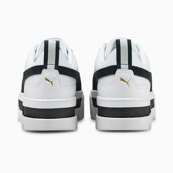 ウィメンズ メイズ レザー スニーカー, Puma White-Puma Black, extralarge-JPN