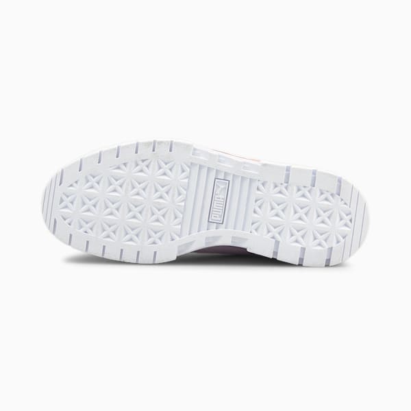 Mayze Leather Women's Sneakers, Puma White-Lotus, extralarge
