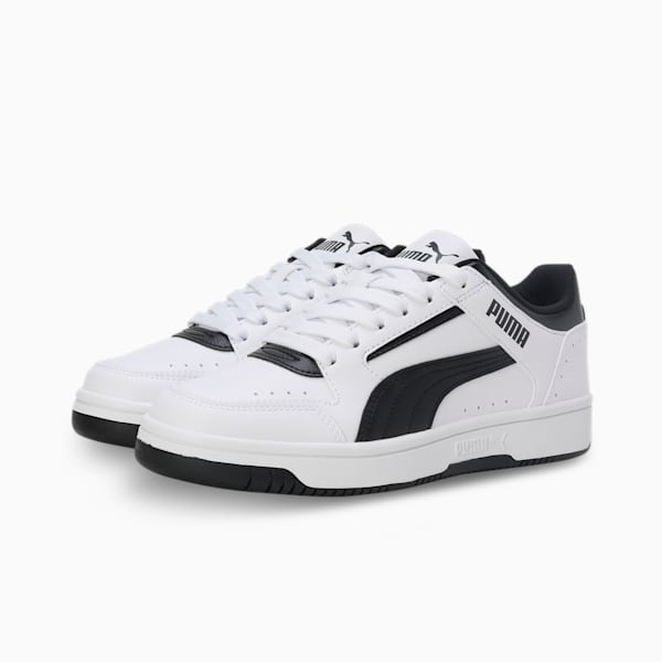 Rebound Joy Youth Sneakers, Puma White-Puma Black, extralarge-IND