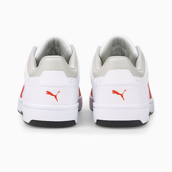 Rebound Joy Low Big Kids Sneakers, Puma White-Puma White-Cherry Tomato-Gray Violet, extralarge