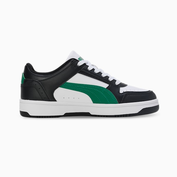 Rebound Joy Youth Sneakers, PUMA White-Archive Green-PUMA Black, extralarge-IND