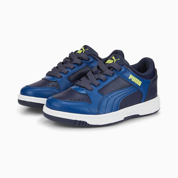 Tenis Infantiles Rebound Joy Low AC, Peacoat-Blazing Blue-Light Lime, extralarge