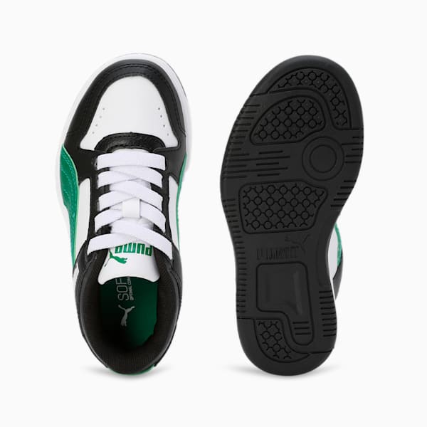 Rebound Joy Kids' Sneakers, PUMA White-Archive Green-PUMA Black, extralarge-IND