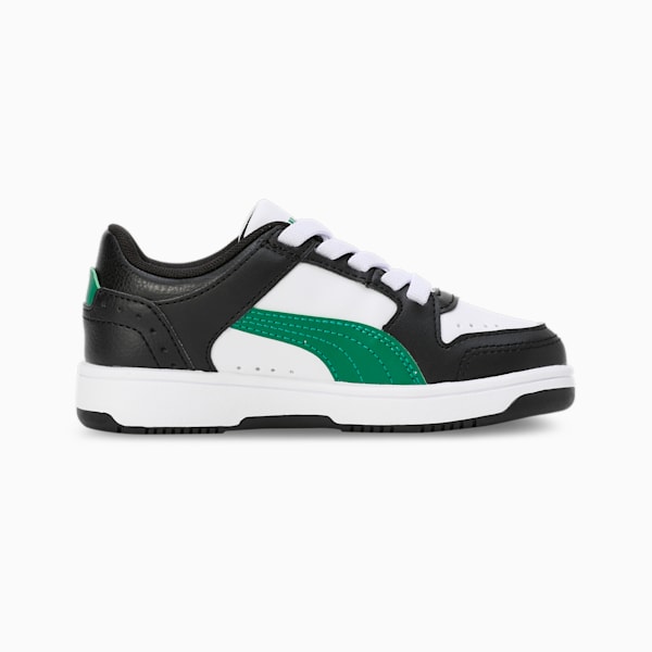 Rebound Joy Kids' Sneakers, PUMA White-Archive Green-PUMA Black, extralarge-IND
