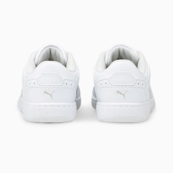 Zapatos Rebound Joy caña baja para bebé, Puma White-Puma White-Gray Violet, extragrande