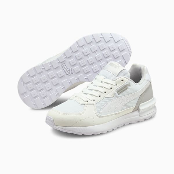 Graviton Sneakers Big Kids, Puma White-Puma White-Gray Violet, extralarge