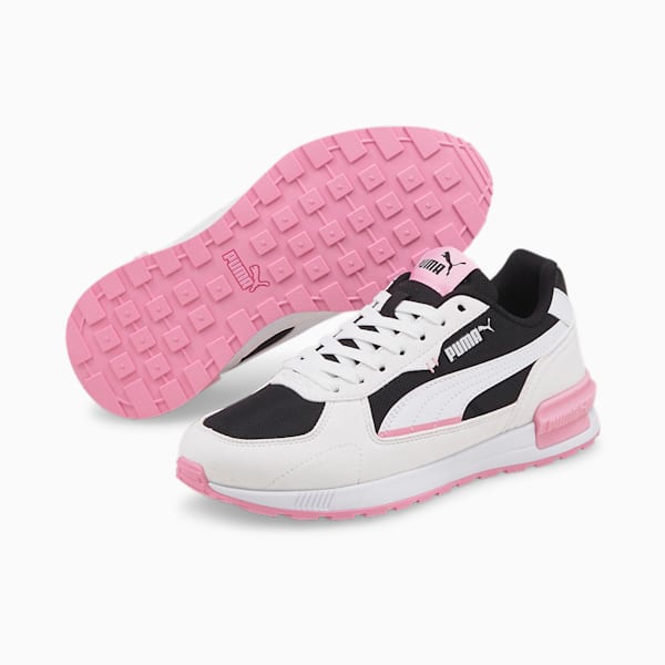 Graviton Sneakers Big Kids, Puma White-Puma Black-PRISM PINK, extralarge