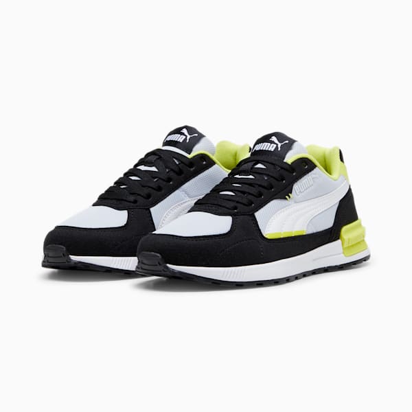 Graviton Sneakers Big Kids, Silver Mist-PUMA White-PUMA Black-Lime Sheen, extralarge