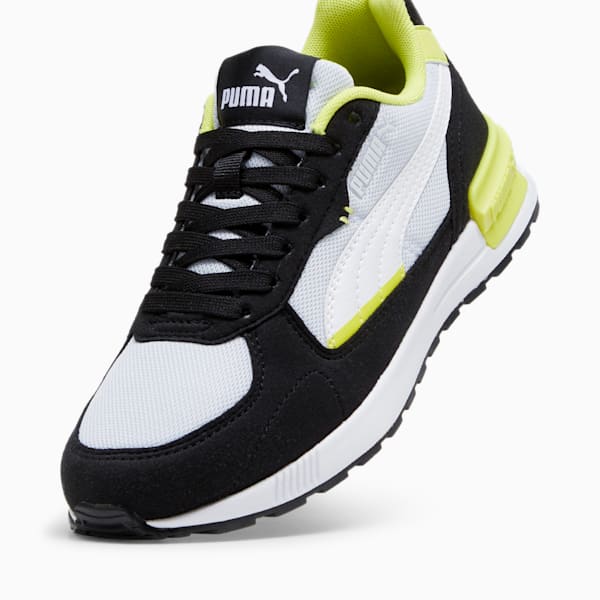 Graviton Sneakers Big Kids, Silver Mist-PUMA White-PUMA Black-Lime Sheen, extralarge