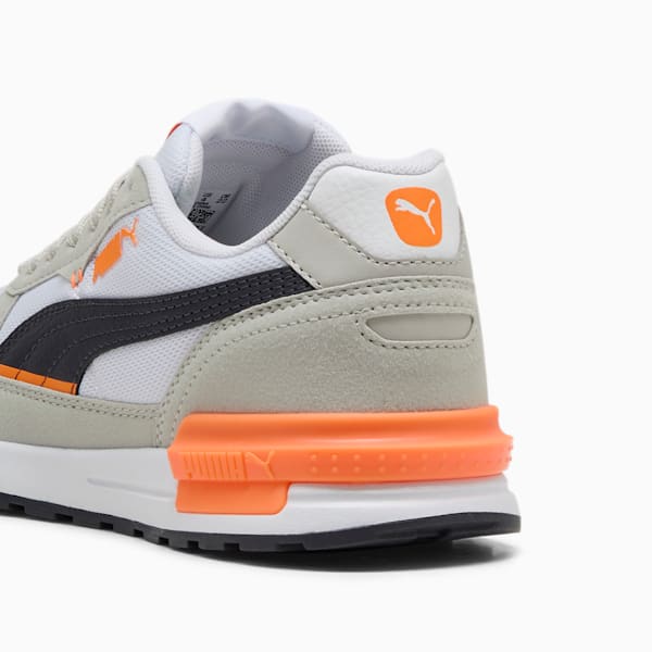 Espadrilles Graviton, grands enfants, PUMA White-New Navy-Glacial Gray-Orange Glo, extralarge