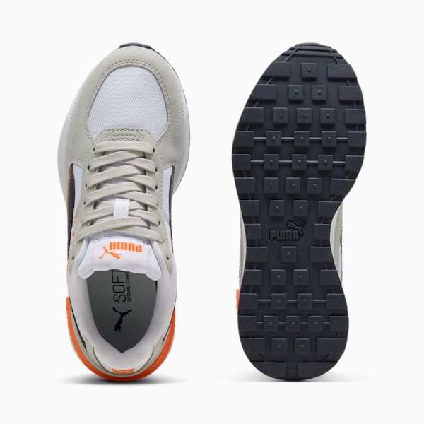 Graviton Sneakers Big Kids, PUMA White-New Navy-Glacial Gray-Orange Glo, extralarge