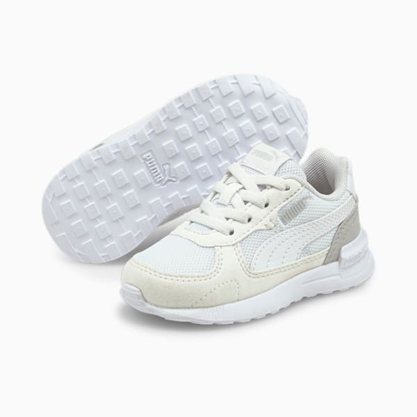 Tenis para bebés Graviton AC, Puma White-Puma White-Gray Violet, extralarge