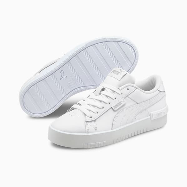 Baskets Jada Enfant et Adolescent, Puma White-Puma White-Puma Silver, extralarge