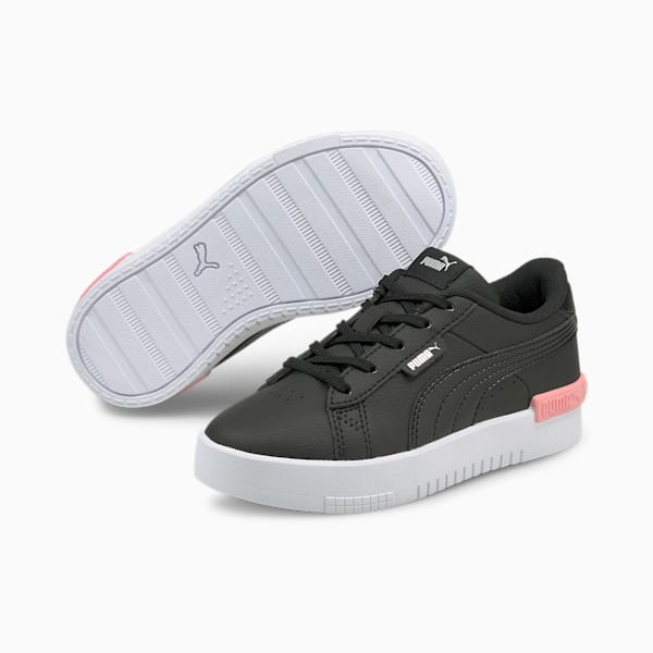 Jada Little Kids' Sneakers, Puma Black-Puma Black-Puma Silver-Peony, extralarge