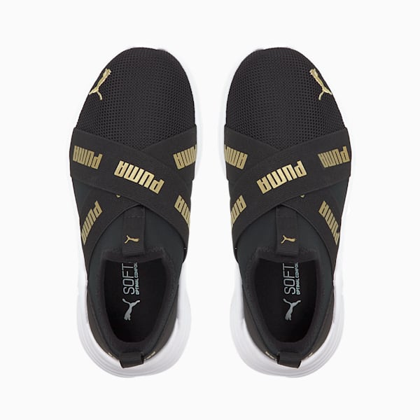 Chaussures à enfiler Wired Run Enfant, Puma Black-Puma Team Gold, extralarge