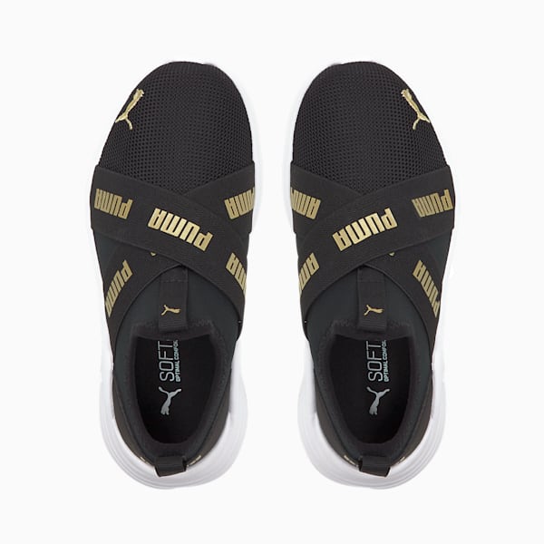 Wired Run Slip-On Little Kids' Shoes, Puma Black-Puma Team Gold, extralarge