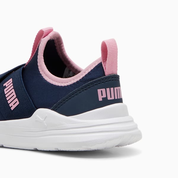 Wired Run Slip-On Little Kids' Shoes, Club Navy-Mauved Out-PUMA Black-PUMA White, extralarge