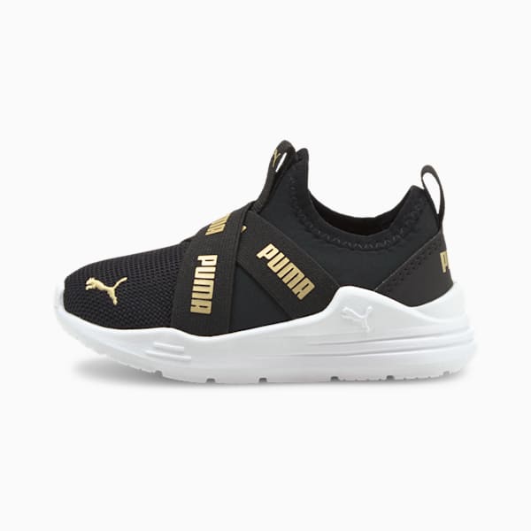 Tenis para bebés Wired Run, Puma Black-Puma Team Gold, extralarge