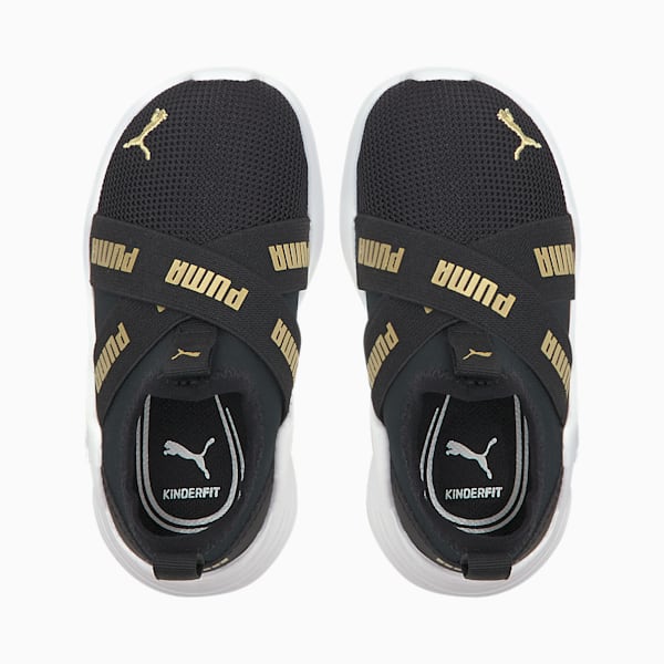 Wired Run Slip-On Babies' Trainers, Puma Black-Puma Team Gold