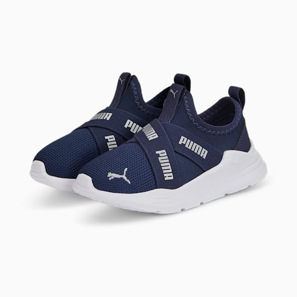 Tenis para bebés Wired Run, Peacoat-Puma Silver, extralarge