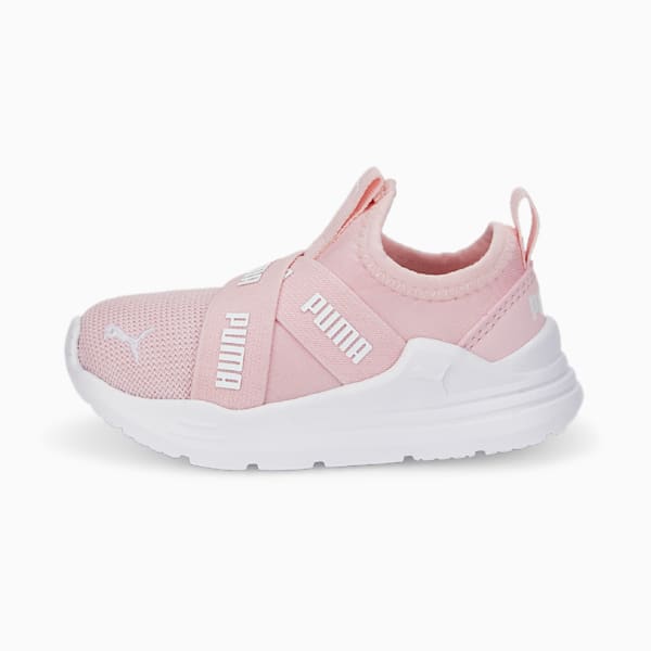 Wired Run Slip-On Toddler Shoes, Almond Blossom-Puma White, extralarge