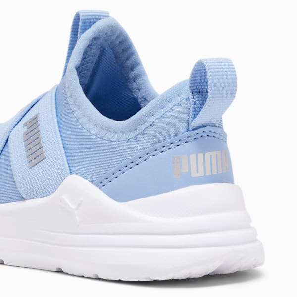 Wired Run Slip-On Toddler Shoes, Blissful Blue-PUMA Silver-PUMA White, extralarge