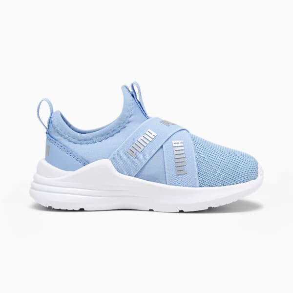 Wired Run Slip-On Toddler Shoes, Blissful Blue-PUMA Silver-PUMA White, extralarge