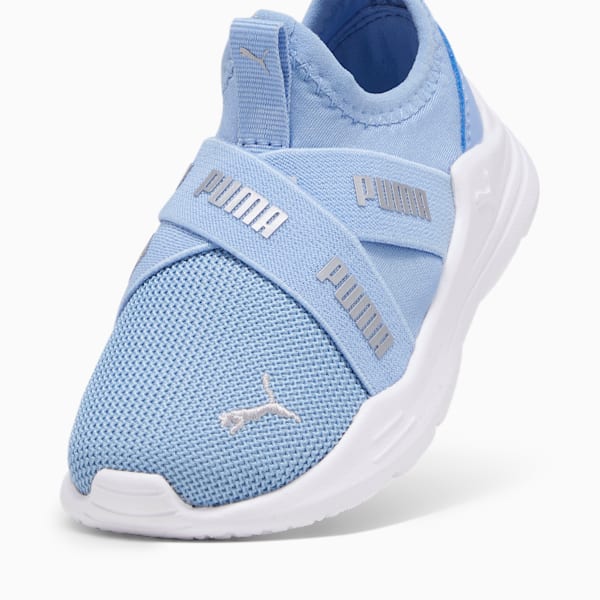 Wired Run Slip-On Toddler Shoes, Blissful Blue-PUMA Silver-PUMA White, extralarge
