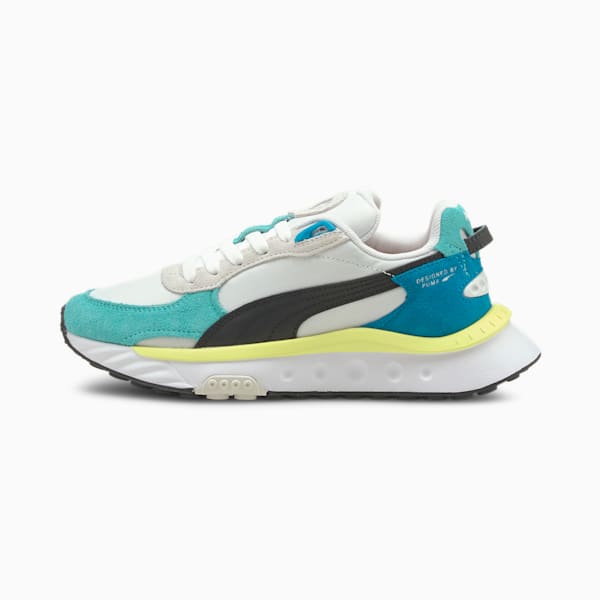 Wild Rider Rollin Kid's Sneakers, Elektro Aqua-Puma White, extralarge-IND