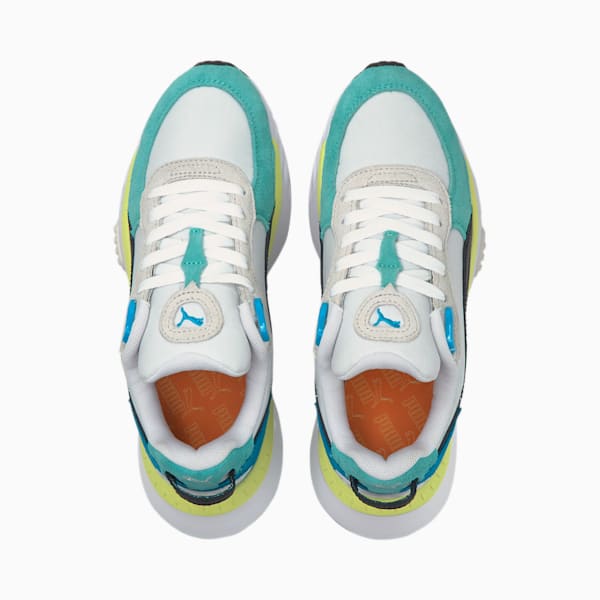 Wild Rider Rollin Kid's Sneakers, Elektro Aqua-Puma White, extralarge-IND