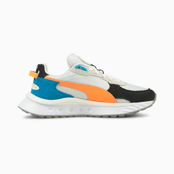 Wild Rider Rollin Kid's Sneakers, Puma White-Orange Glow, extralarge-IND