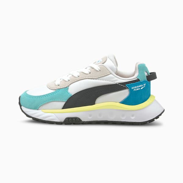 Wild Rider Rollin Kid's Sneakers, Elektro Aqua-Puma White, extralarge-IND