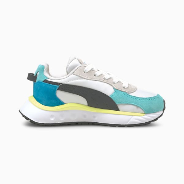Wild Rider Rollin Kid's Sneakers, Elektro Aqua-Puma White, extralarge-IND