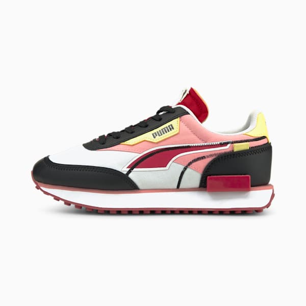 Future Rider Twofold Sneakers Big Kids, Puma White-Puma Black-Persian Red, extralarge