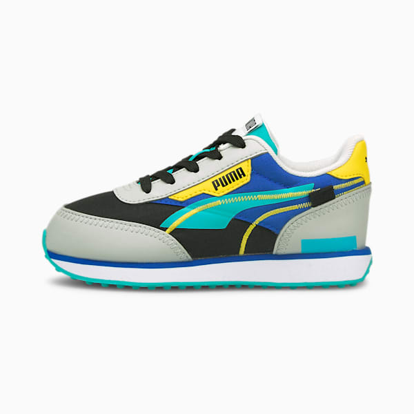 Tenis Infantiles Future Rider Twofold, Puma Black-Gray Violet-Future Blue, extralarge