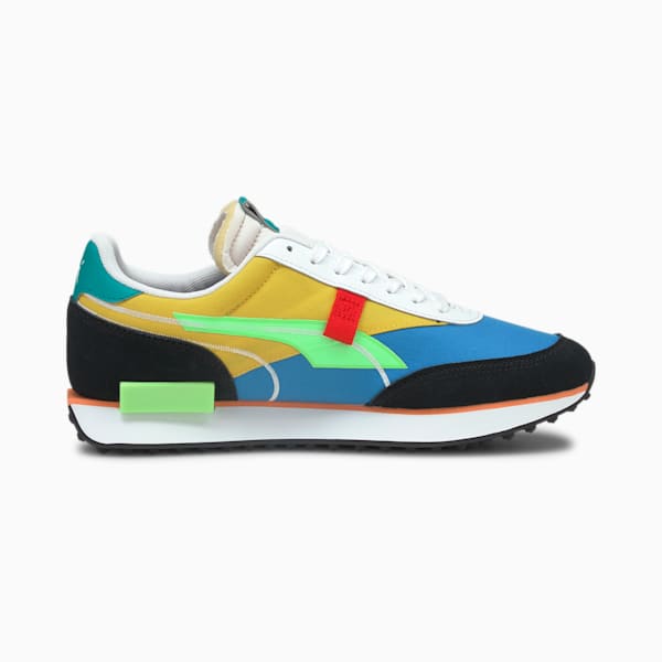 Future Rider Twofold Pop Sneakers, Palace Blue-Elektro Green-Maize, extralarge