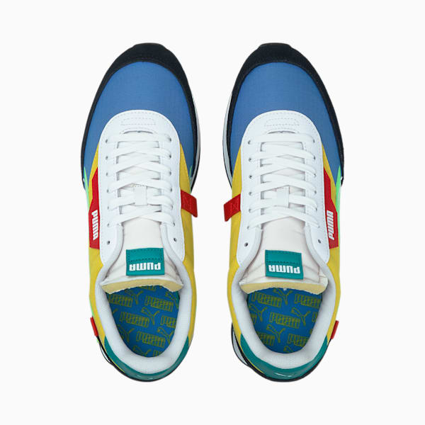 Future Rider Twofold Pop Sneakers, Palace Blue-Elektro Green-Maize, extralarge