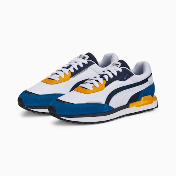 City Rider Unisex Sneakers, Puma White-Lake Blue-Puma Black, extralarge-IND