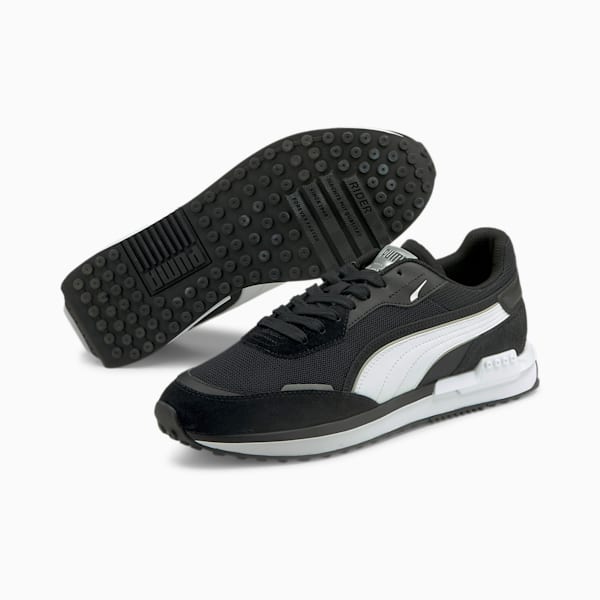 City Rider B&W Unisex Sneakers, Puma Black-Puma White, extralarge-IND