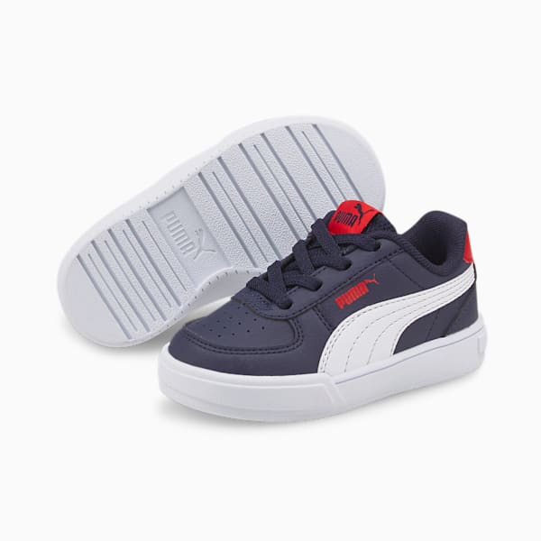 Caven AC Babies' Trainers, Peacoat-Puma White-High Risk Red