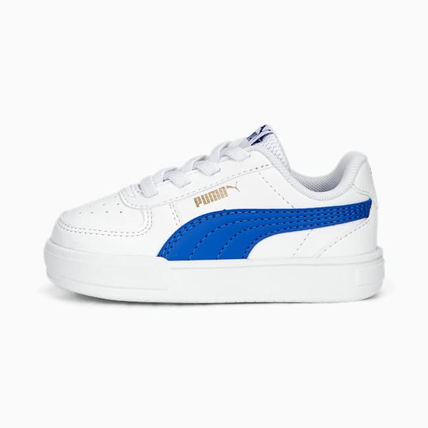 Caven AC Babies' Trainers, PUMA White-Royal Sapphire-PUMA Gold