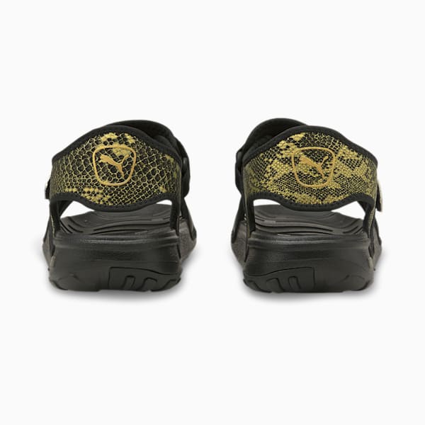 Softride Snake Women's Sandals, Puma Black-Puma Team Gold, extralarge
