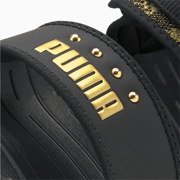 Softride Snake Women's Sandals, Puma Black-Puma Team Gold, extralarge