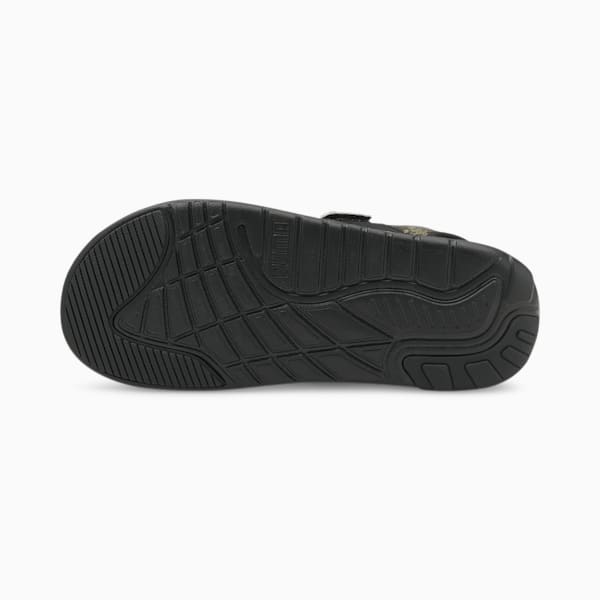 Softride Snake Women's Sandals, Puma Black-Puma Team Gold, extralarge