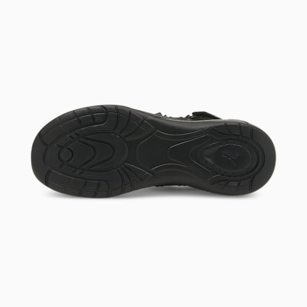 Sportie Ruffle Women's Sandals, Puma Black-Puma Black, extralarge