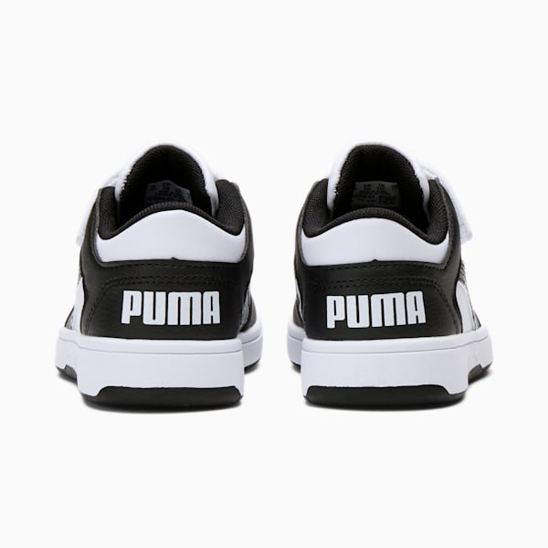 Rebound LayUp Lo Camo Little Kids' Shoes, Puma White-Puma Black, extralarge