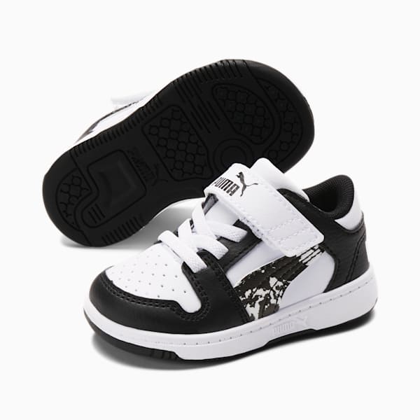 Rebound LayUp Camo Toddler Shoes, Puma White-Puma Black, extralarge